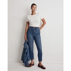 New MADEWELL The Curvy Perfect Vintage Jean in Manorford Wash $138 Size W32
